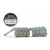 Комплект спиралей WHITE CLOUD Triple Staggered Fused Clapton (3x0.4+0.15мм), 2 штуки