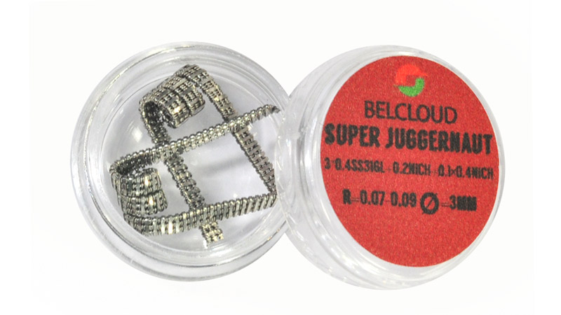 Комплект спиралей BELCLOUD Super Juggernaut |3x0.4+0.2 + 0.1x0.4мм| SS316L, 2 штуки