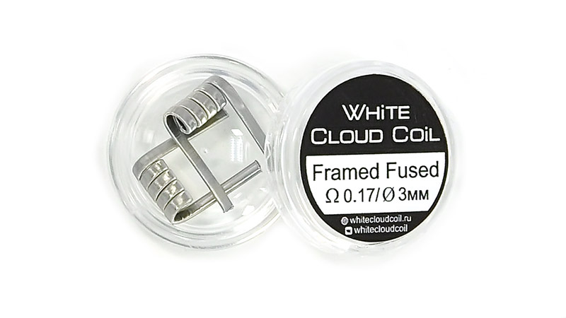 Комплект спиралей WHITE CLOUD Framed Fused Clapton (2x0.4+10x|0,1х0,4|+0.1мм), 2 штуки