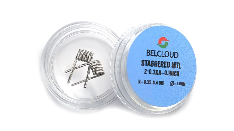 Комплект спиралей BELCLOUD Staggered MTL (2x0.3 + 0.1мм), 2 штуки