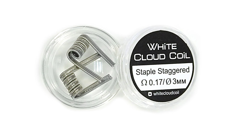 Комплект спиралей WHITE CLOUD Staple Staggered Fused Clapton (2x0.4+6x|0,1х0,4|+0.15мм), 2 штуки