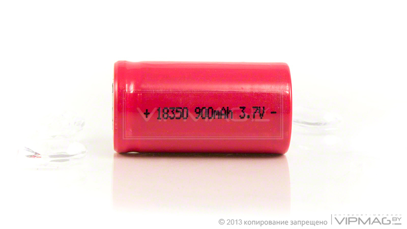 Аккумулятор 18350 для iSmoka iPipe (900 mAh, красный)