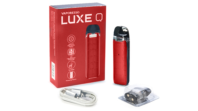 Вейп Luxe Q VAPORESSO Pod Kit вышел в знакомом форм-факторе и с уже привычным функционалом