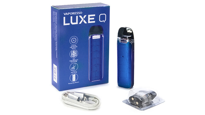 Вейп VAPORESSO Luxe Q (20W, 1000 mAh, встройка, 2 мл), голубой