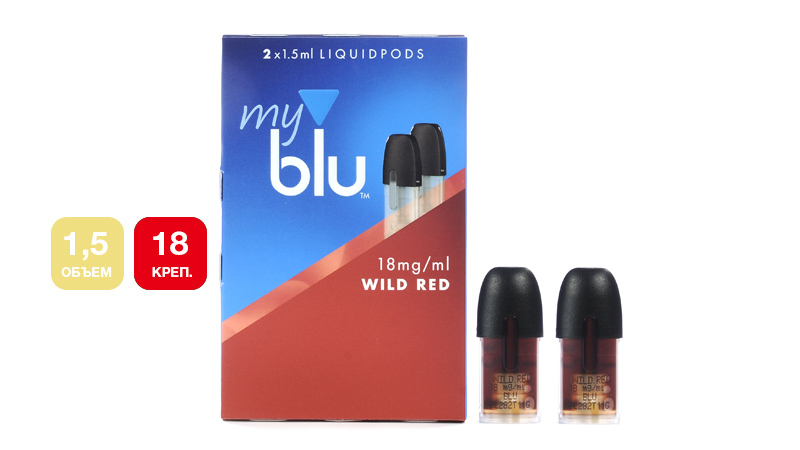 Картридж для MYBLU Wild Red (18 мг, 1.5 мл), 2 штуки