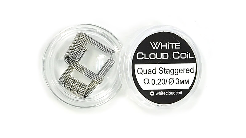 Комплект спиралей WHITE CLOUD Quad Staggered Fused Clapton (4x0.3+0.15мм), 2 штуки