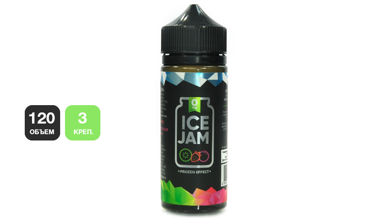 Жидкость ICE JAM Kiwi Strawberry BubbleGum (120 мл, 3 мг/мл)