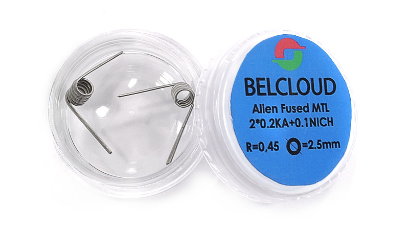 Комплект спиралей BELCLOUD Alien MTL (3x0.3 + 0.1мм), 2 штуки