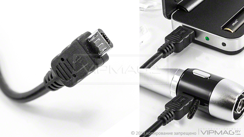 Кабель micro USB для зарядки электронных сигарет Joyetech eVic, Joyetech eRoll black