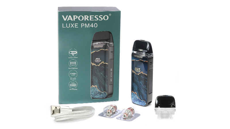 Вейп VAPORESSO Luxe PM40 (40W, 1800 mAh, встройка, 4 мл), Jade