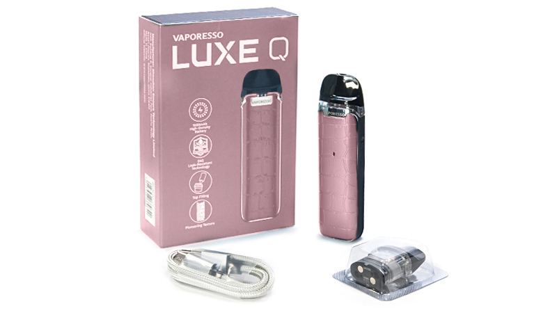 Вейп VAPORESSO Luxe Q (20W, 1000 mAh, встройка, 2 мл), розовый
