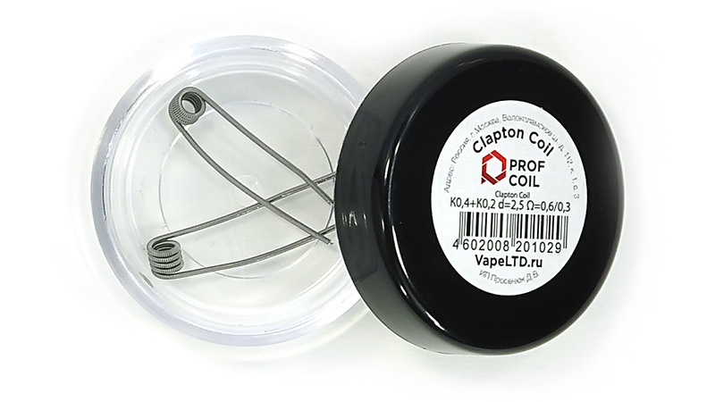 Комплект спиралей PROF COIL Clapton Coil (0.4+0.2 мм), 2 штуки